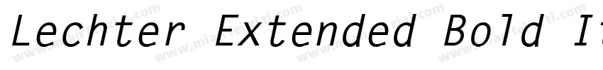 Lechter Extended Bold Italic字体转换